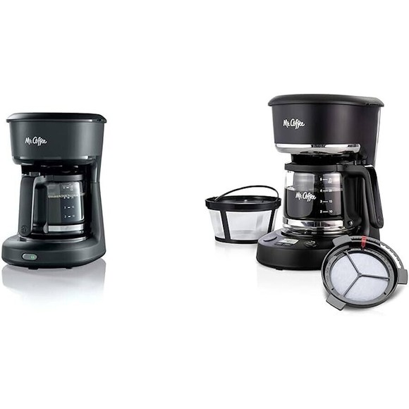 Mr. Coffee 5-Cup Mini Brew Switch Coffee Maker Black Auto Pause Easy On/Off - Picture 2 of 3